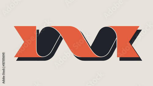 Bold red and black letters Vector