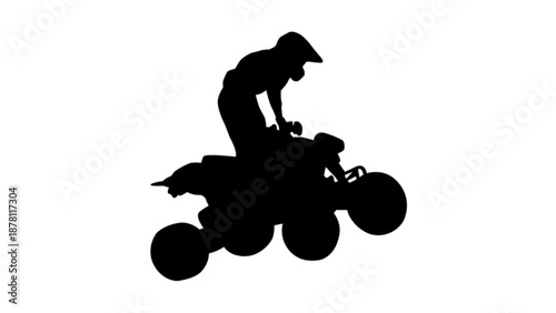 Off-road Quad Bike ATV vector Silhouette