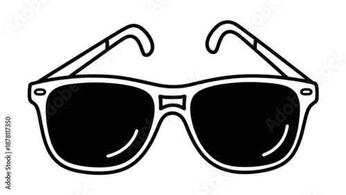 Stylish summer sunglasses silhouette icon