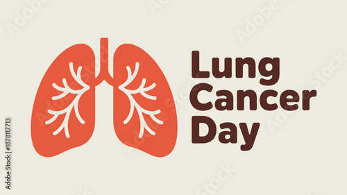 Lung cancer day awareness Vector