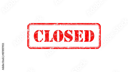 Red Grunge Rubber Stamp of closed Vector Collection