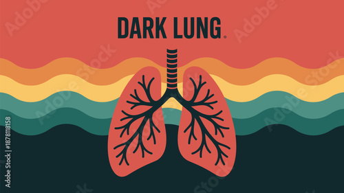Illustration of dark lung Vector