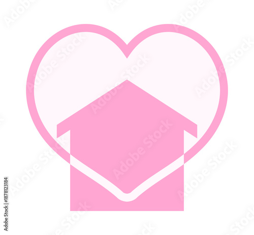 家とハートのリング