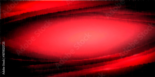 An abstract red background design featuring glowing circles and flowing lines that create a motion wave pattern with dark texture and high energy technology art concept