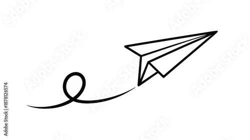 Paper airplane in flight Vector