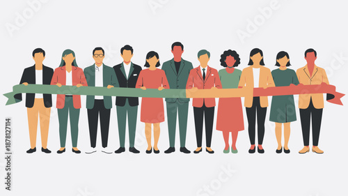 Team unity and collaboration Vector