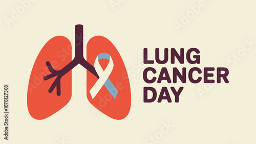 Lung cancer awareness day Vector
