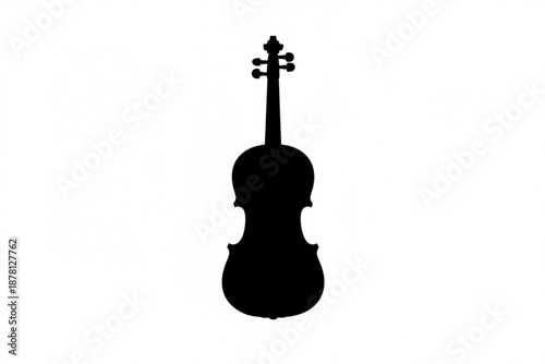 Violin Silhouette: An elegant violin silhouette, a symbol of musical artistry, stands poised, ready to orchestrate melodies. 