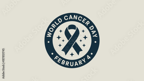 World cancer day, february 4 Vector