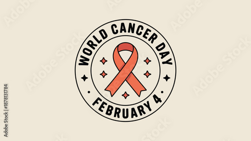 World cancer day, february 4 Vector