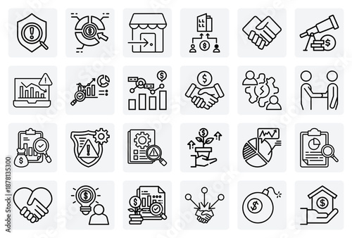 Corporate Strategy And Business Development Concepts For Growth, Planning, And Risk Management In Professional Presentations And Reports