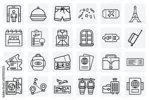 Travel Planning And Vacation Essentials – Airline Tickets, Passports, And Suitcases For Tourism And Holiday-Themed Designs