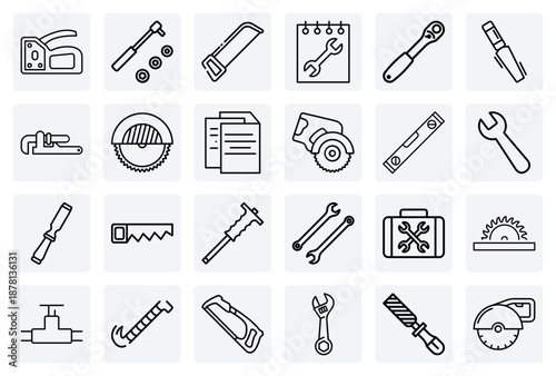 Heavy-Duty Construction And Demolition Tools – Crowbar, Wrenches, And Saws For Building And Renovation Site Work