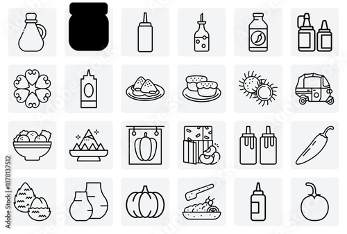 Indonesian Cuisine And Traditional Food – Bakso Meatballs, Tumpeng Rice, Sambal Sauce, And Tropical Fruits For Culinary Projects