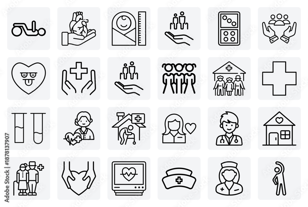 Fototapeta premium Home Healthcare And Nursing Services – A Caregiver And In-Home Nurse Providing Support, Physiotherapy, And Medical Monitoring