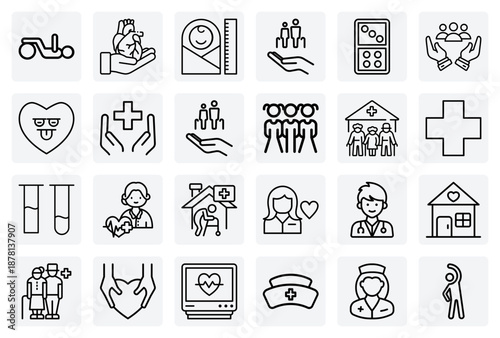 Home Healthcare And Nursing Services – A Caregiver And In-Home Nurse Providing Support, Physiotherapy, And Medical Monitoring