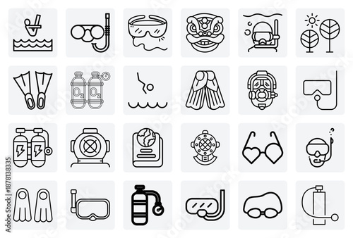 Scuba Diving And Snorkeling Equipment – Oxygen Tanks, Masks, Fins, And Gauges For Underwater Exploration Themes