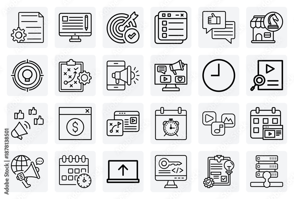 Fototapeta premium Content Marketing And Seo Strategy – Planning Content To Target Audiences And Rank In Search Engine Algorithms