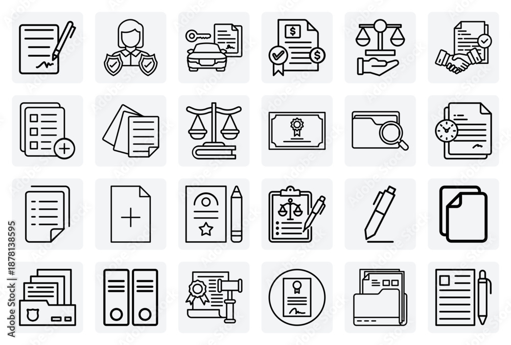 Fototapeta premium Formal Document And Financial Management – Contracts, Certificates, And Reports For Business And Legal Applications