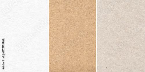 Blank antique parchment with a rough brown cardboard texture and vintage grunge pattern creates a recycled beige paper background for an empty textured design surface