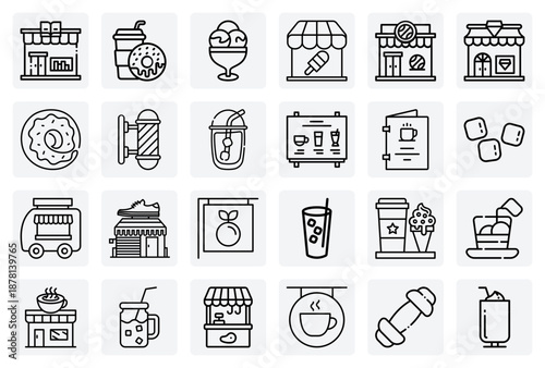 Local Community Shops And Small Business Storefronts – Representing Retail, Food, And Services For Urban Life Designs