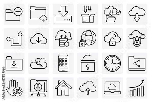 Web And App Interface – Cloud Storage, Data Security, Downloads, And User Navigation For Ux/Ui Design Projects