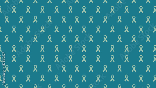 Pattern of blue awareness ribbons Vector