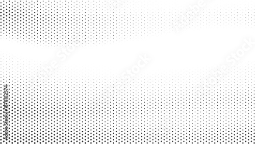 Abstract monochrome halftone wave background with square dots texture and gradient effect for modern graphic design Vector Illustration