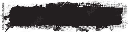 Glitch distorted grange shape . Noise grungy logo . Trendy defect error shapes . Glitched .Grunge textured . Distressed effect .Vector shapes with a halftone dots screen print texture.
