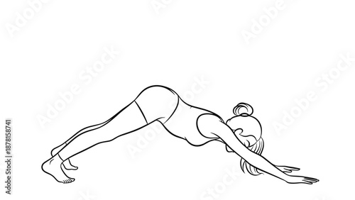 Woman Leaping with Arms Raised: Dynamic Pose for Fitness and Sport Concept
