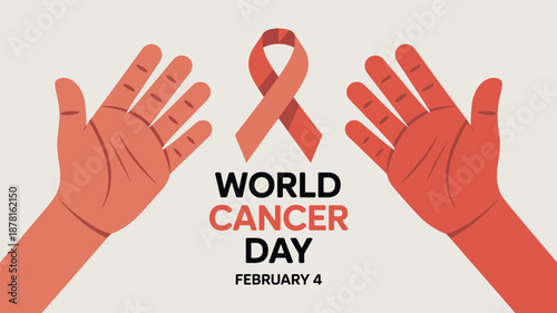 Celebrating world cancer day on february 4 Vector