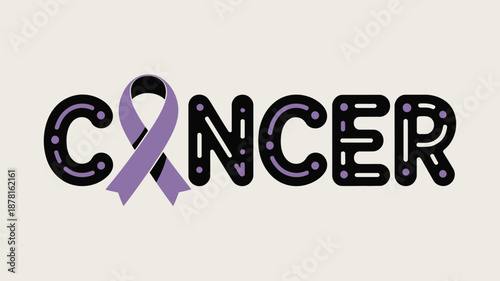 Awareness ribbon for cancer Vector