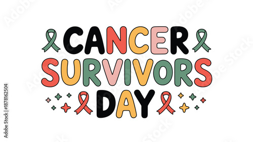 Celebrating cancer survivors day Vector