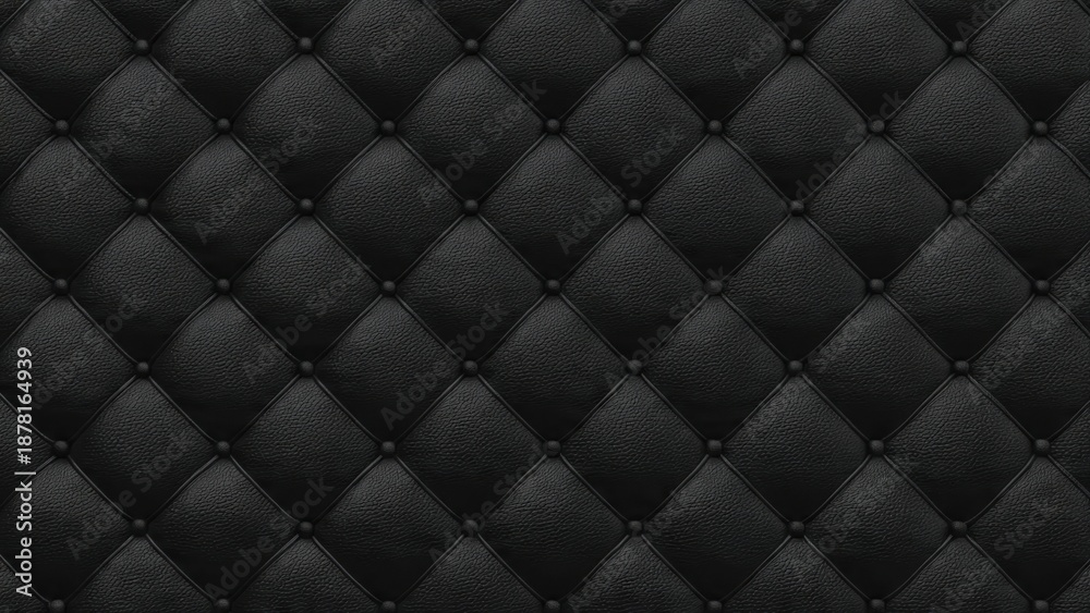 Obraz premium Black Leather Upholstery Texture