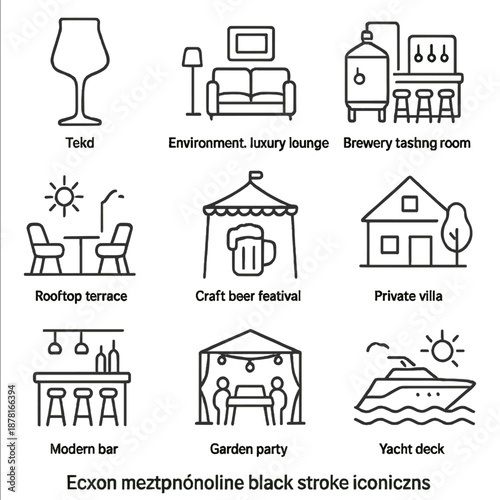 Luxury environment with craft beer, modern lounge, and private villa vibes