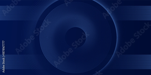 abstract dark background with glowing lines circles.vector illustration.