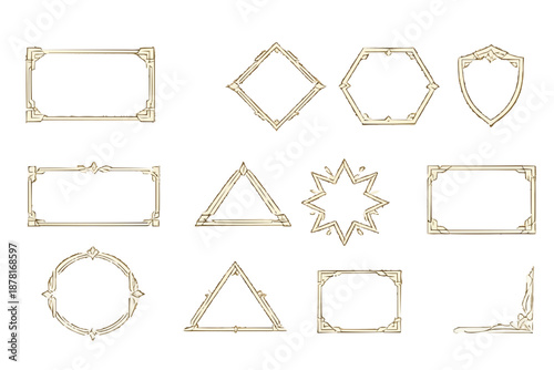 繊細で高級感のあるゴールドフレームセット