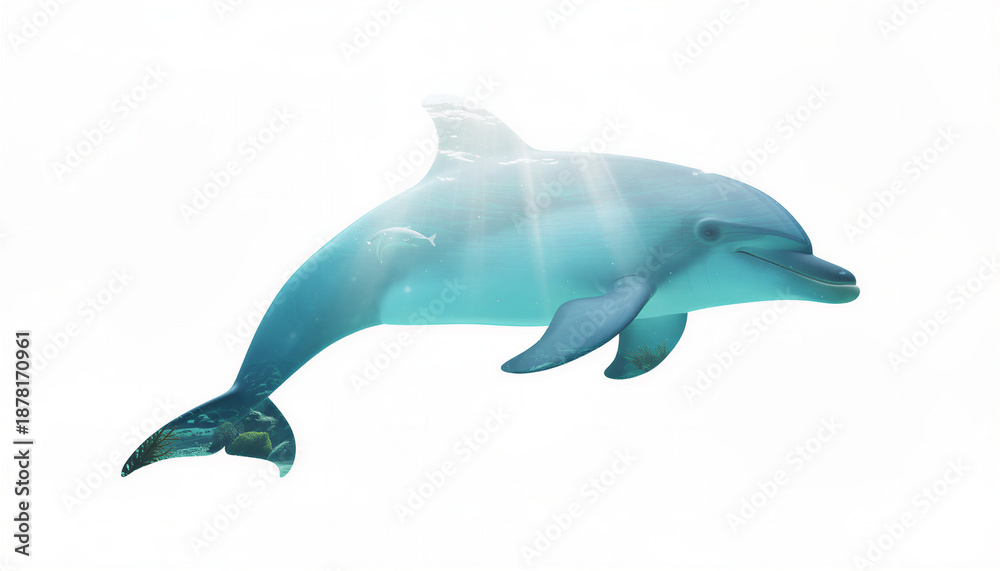 Obraz premium dolphin isolated on white