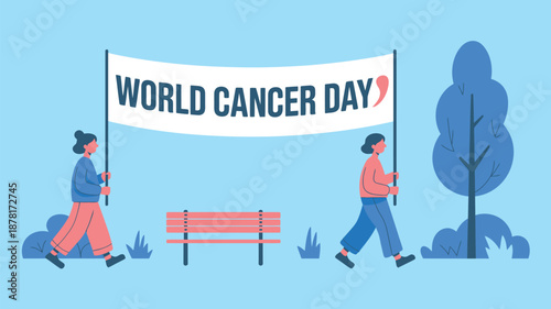 Celebrating world cancer day Vector
