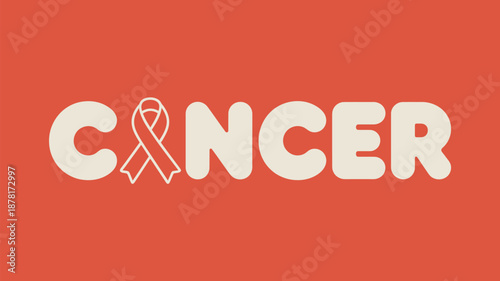 Cancer awareness ribbon Vector
