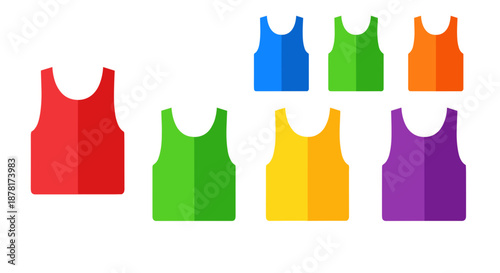 Colorful tank tops in various hues