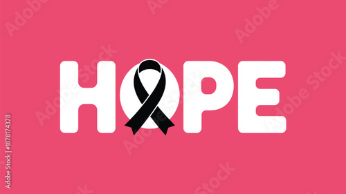 Hope ribbon symbol Vector