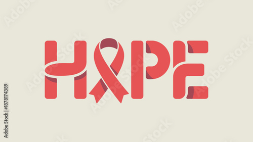 Hope ribbon symbol Vector