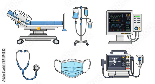 Medical equipment and devices for patient care and monitoring