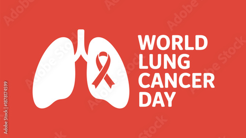 World lung cancer day awareness Vector