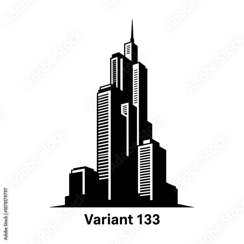 Modern Skyscraper Silhouette Illustration 1.