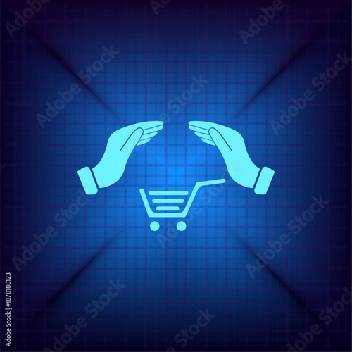 Vector illustration on a blue background