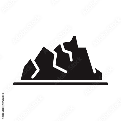 rocky mountain icons minimalist flat style design, rocky mountain Vector illustration  on white background
