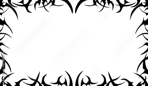 Neo tribal cyber sigilism symmetrical frame, futuristic illustration, transparent background