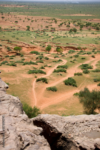 Landscape in the Dogonland, Mali.
